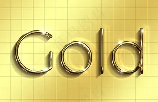 高端金属字图片