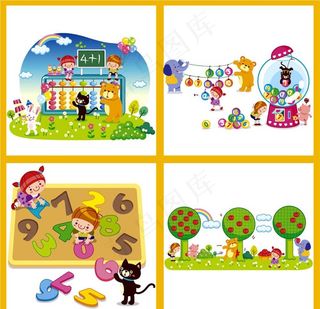 卡通漫画 数学教育图片