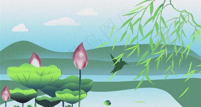 荷花图片(4725X2658(DPI:150))psd模版下载