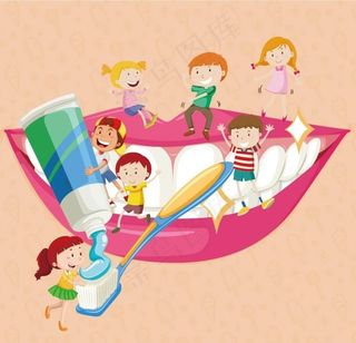 儿童创意刷牙图片