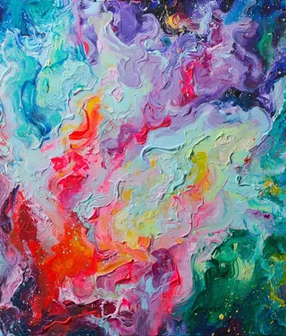 彩色背景油漆油画墙图片