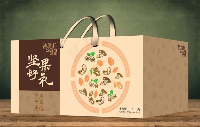 干果 坚果 开心果 包装 纸箱图片cdr矢量模版下载