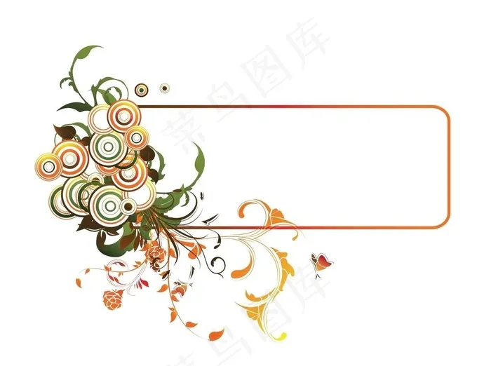 花框 花卉图片eps,ai矢量模版下载