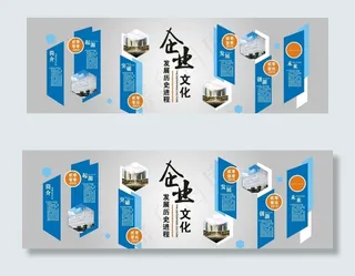 时尚创意企业发展历程文化墙图片