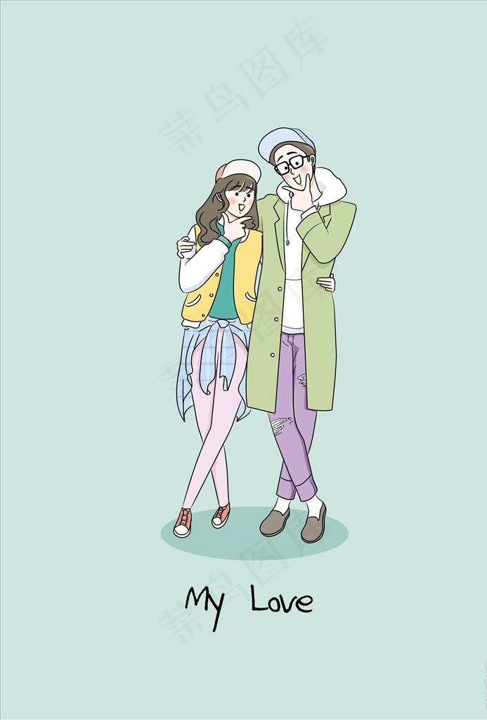 情人节手绘插画图片