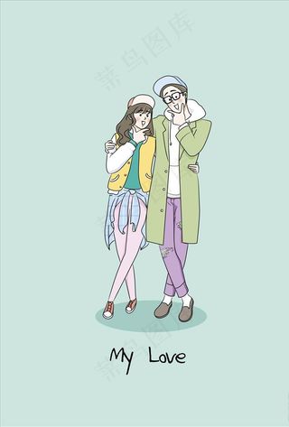 情人节手绘插画图片