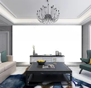 中式背景墙纸样机图片