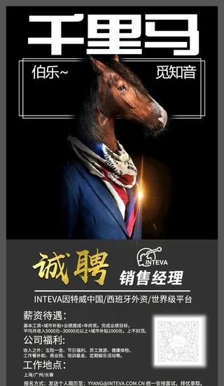 创意招聘海报之伯乐与千里马图片