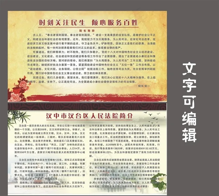 中国风简介图片cdr矢量模版下载