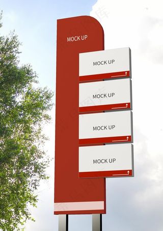 指路牌指向牌样机图片