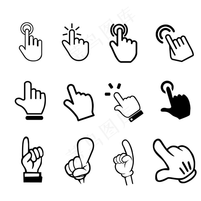 点击图标手图片