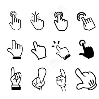 点击图标手图片