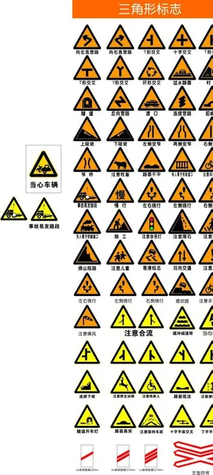 三角形交通标志牌图片