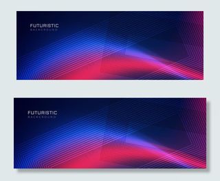 红蓝光晕线条科技背景图图片