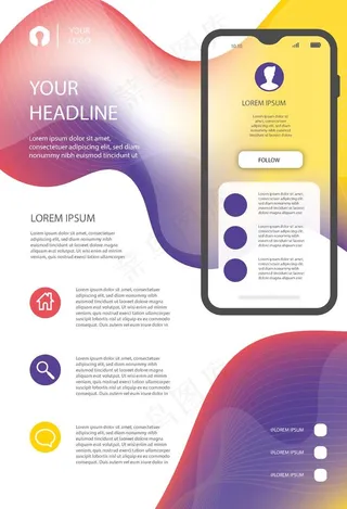 手机科技宣传海报模板图片