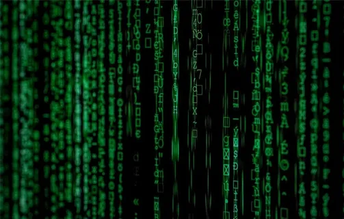 绿色代码 黑客入侵图片