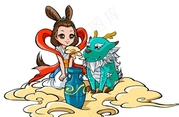 曲靖市麒麟仙子图片psd模版下载