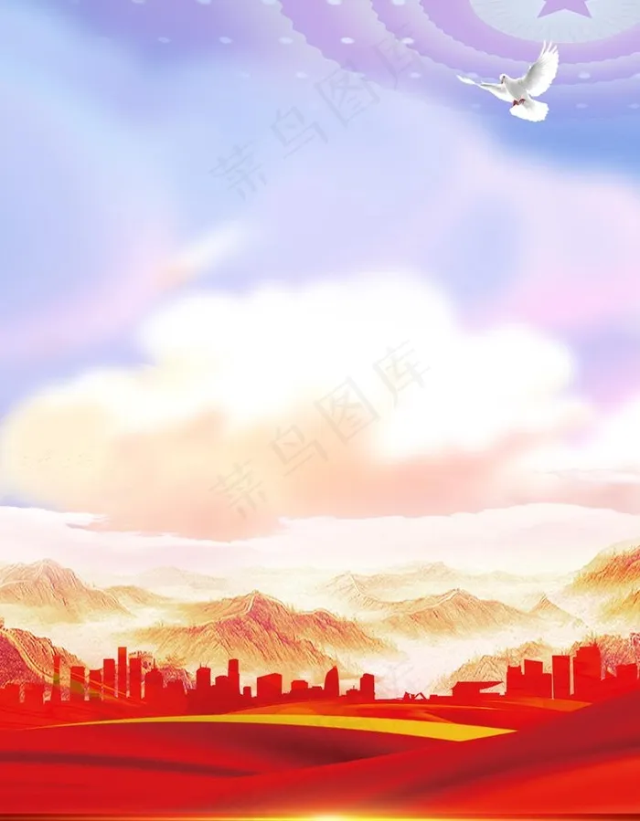 党建背景图片(3543X4375(DPI:150))psd模版下载