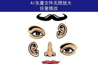 五官 嘴巴 口 鼻子 耳朵图片