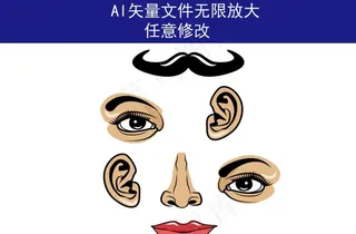 五官 嘴巴 口 鼻子 耳朵图片