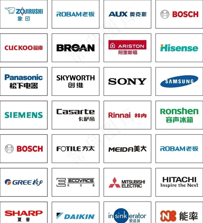家电各大品牌LOGO图片ai矢量模版下载