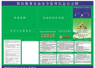 餐饮服务食品安全监督信息公示牌图片