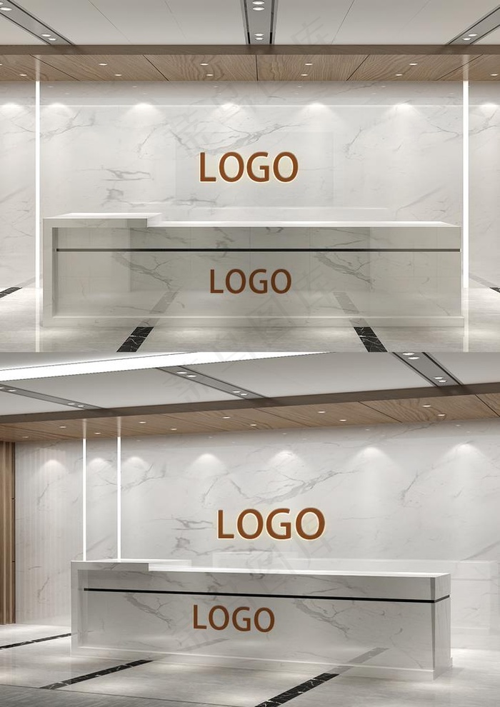LOGO前台样机图片psd模版下载
