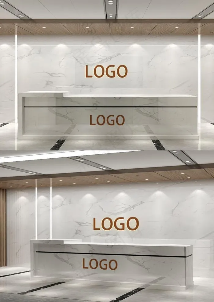 LOGO前台样机图片psd模版下载