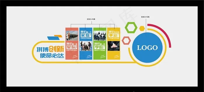 企业 品牌 文化墙图片ai矢量模版下载