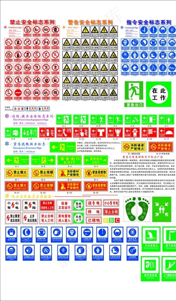 安全标识 安全标牌素材图片cdr矢量模版下载
