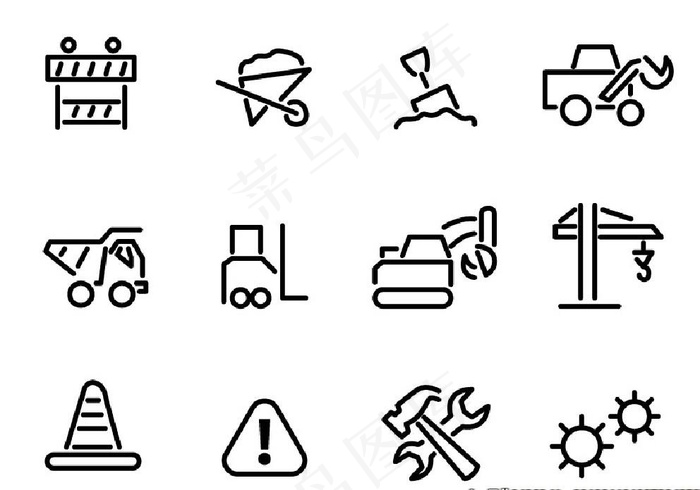 建筑图标 工程图标图片