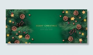 圣诞节松树背景海报图片