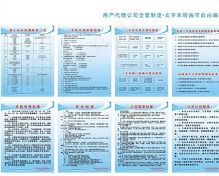 房产中介上墙制度模板图片