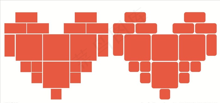 心形照片墙图片