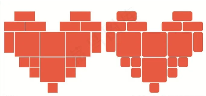 心形照片墙图片