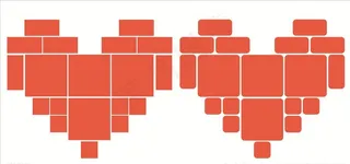 心形照片墙图片