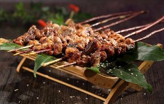 原始红柳烤排骨图片