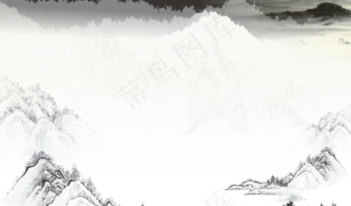 山水背景图片cdr矢量模版下载
