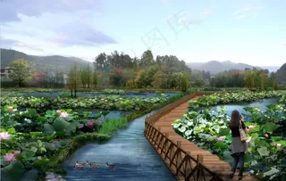河道及荷花池改造图片