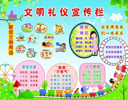 文明礼仪宣传栏图片