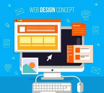 网页设计电脑插画图片