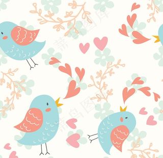 动物主题矢量插画背景图片