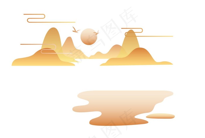 山图片ai矢量模版下载