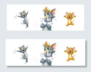 动漫人物 猫和老鼠 背景图片