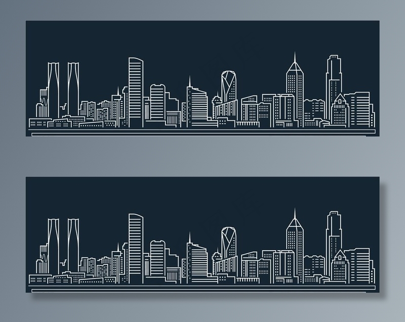 南昌城市线描图片