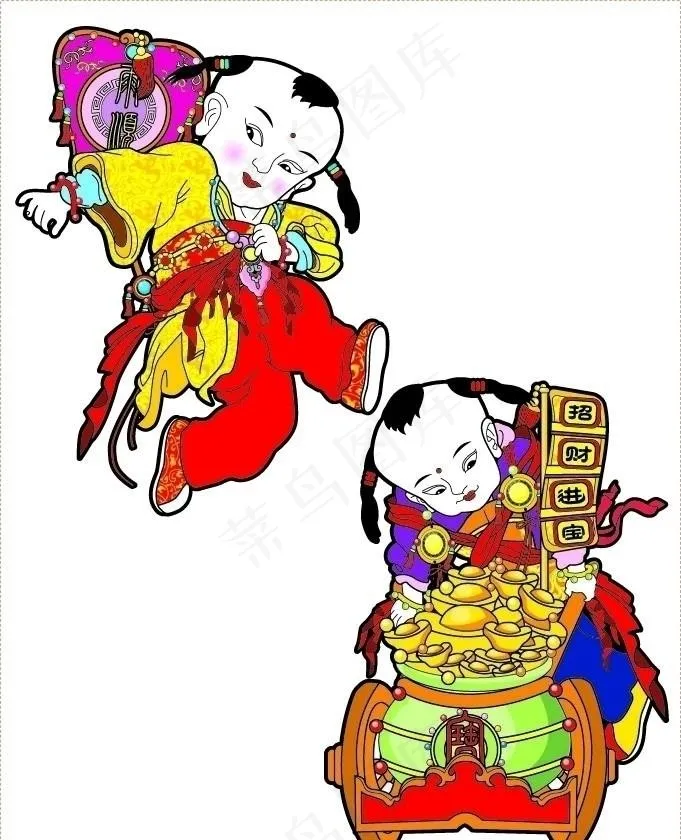 吉祥如意图图片ai矢量模版下载