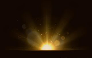 金色阳光光效矢量素材图片