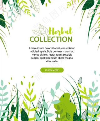 小清新花叶背景图片