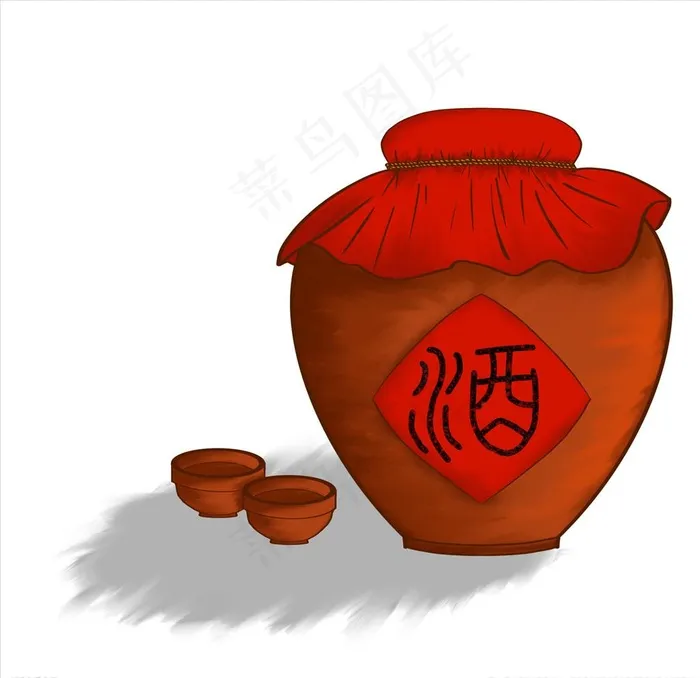 酒坛图片psd模版下载