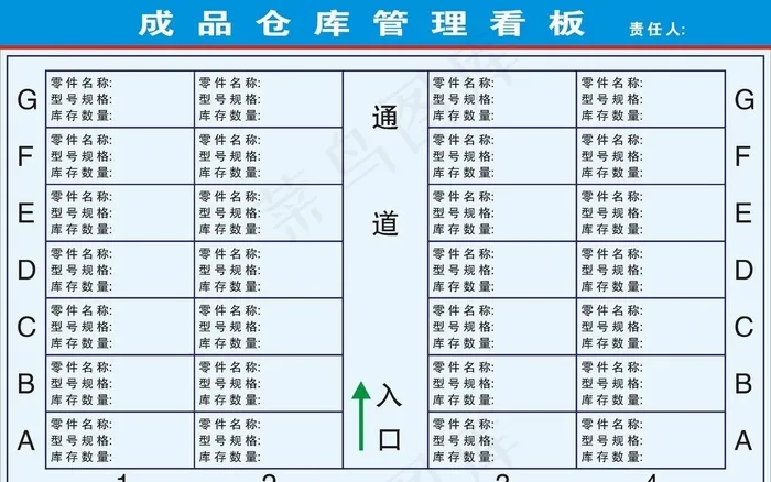 仓库管理看板图片cdr矢量模版下载
